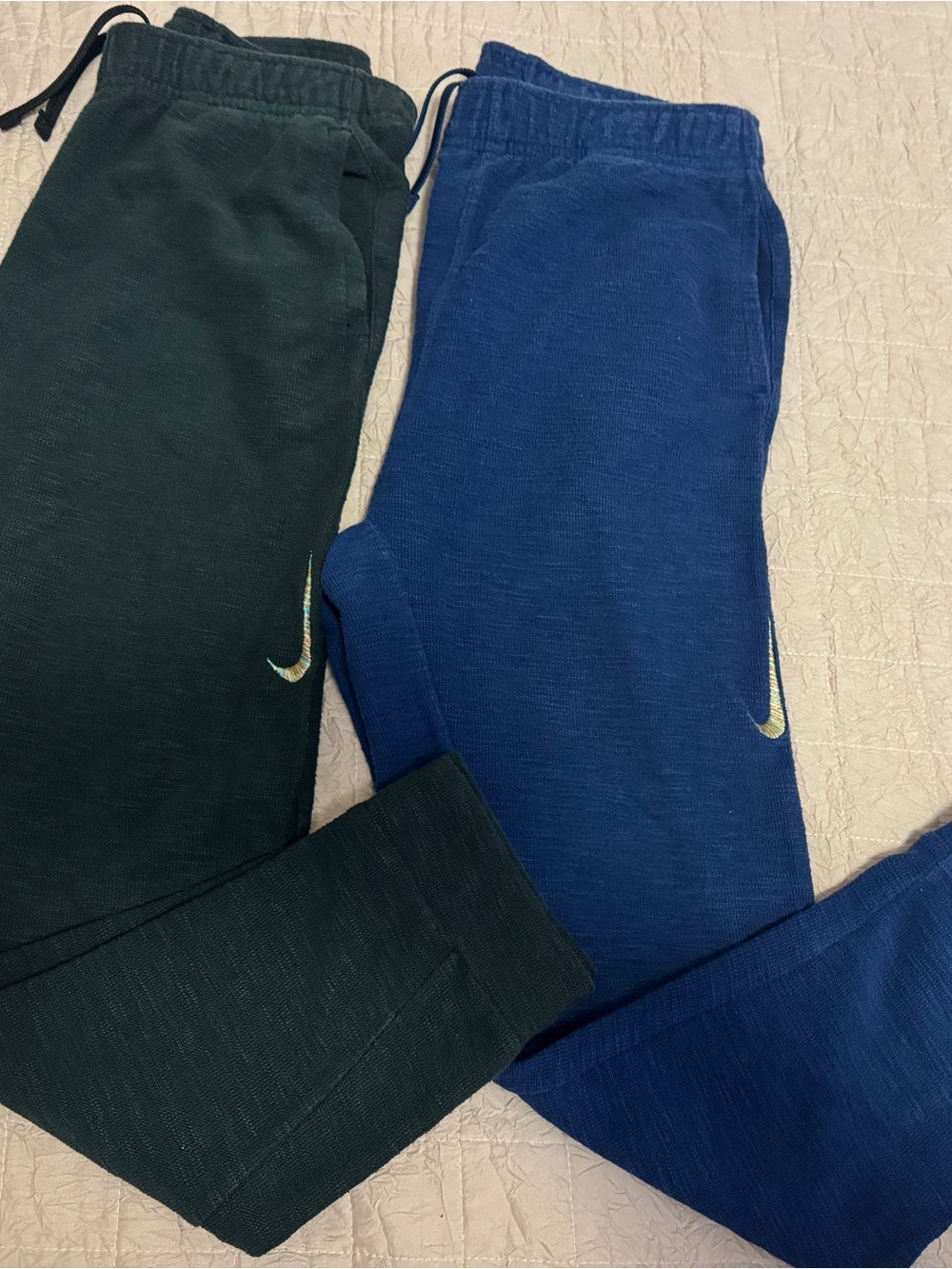 Nike Kids' Jogger Bottoms - black and blue size large